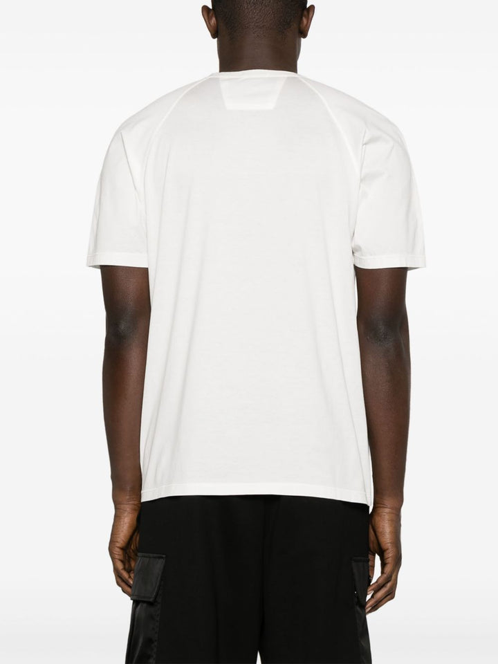 C.P. COMPANY - T-shirt en Coton à Logo Imprimé Blanc - Lothaire