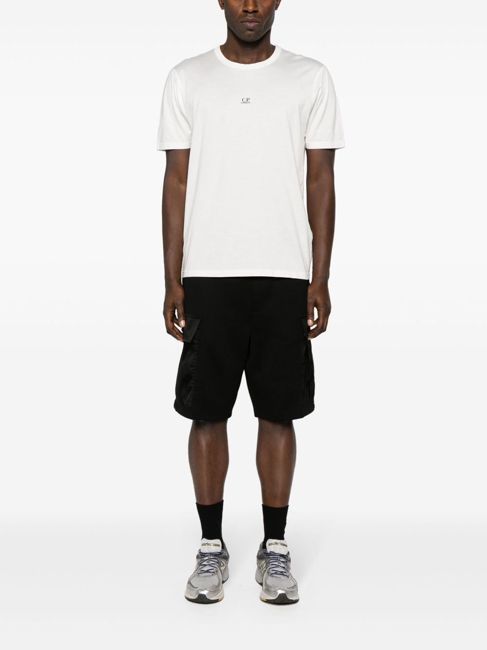 C.P. COMPANY - T-shirt en Coton à Logo Imprimé Blanc - Lothaire