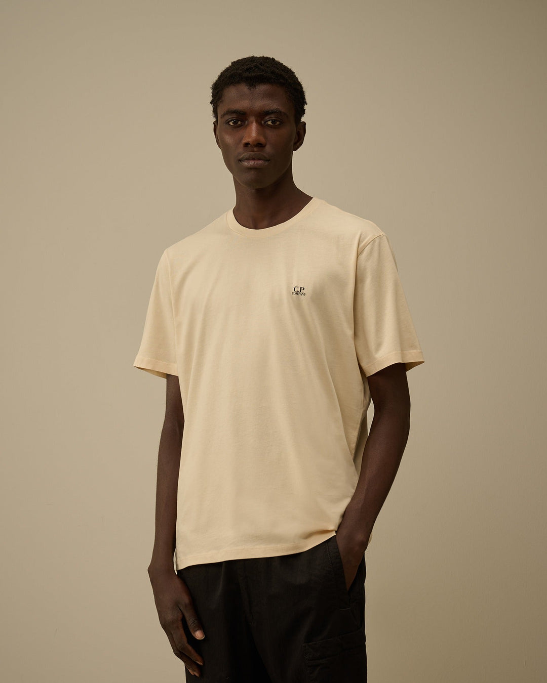 C.P. COMPANY - T-shirt Jersey Short Sleeve Goggle Beige - Lothaire