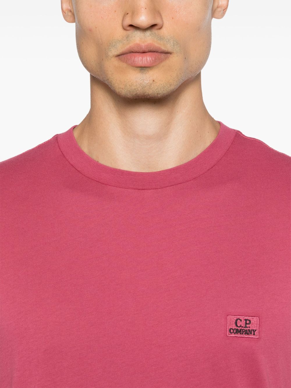C.P. COMPANY - T - shirt Red bud 30/1 Jersey rose - Lothaire