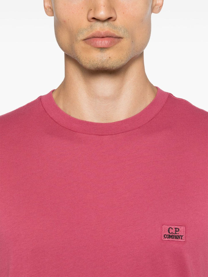 C.P. COMPANY - T - shirt Red bud 30/1 Jersey rose - Lothaire