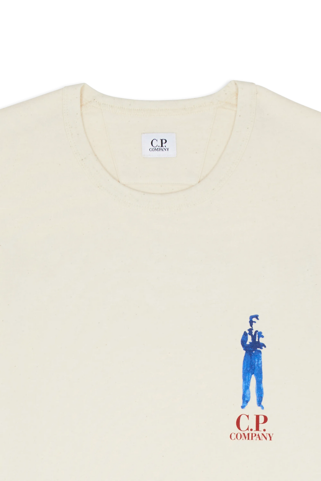 C.P. COMPANY - T - SHIRT SHORT SLEEVE IN JERSEY GUSCETTE - Beige - Lothaire