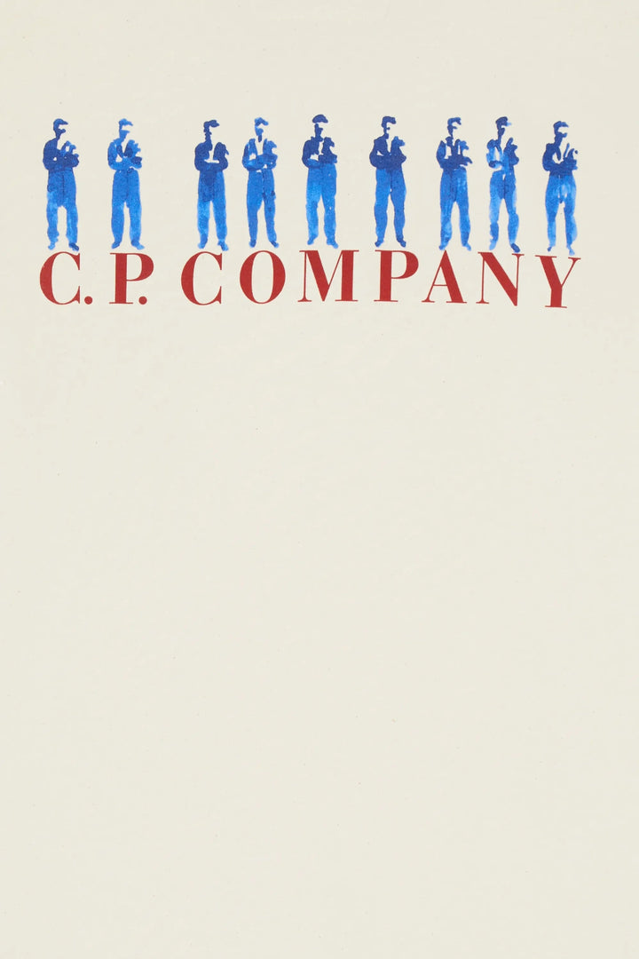C.P. COMPANY - T - SHIRT SHORT SLEEVE IN JERSEY GUSCETTE - Beige - Lothaire