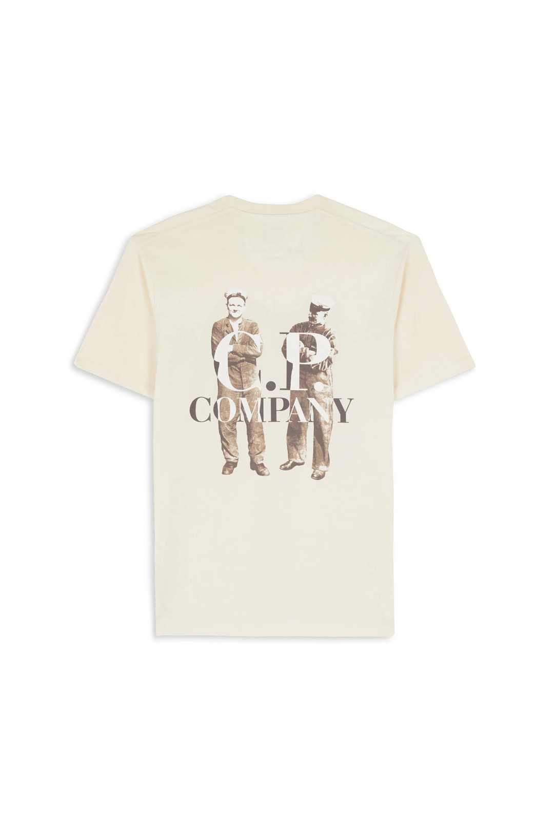 C.P. COMPANY - T-shirt T - SHIRTS SHORT SLEEVE IN JERSEY 30/1 - Beige - Lothaire