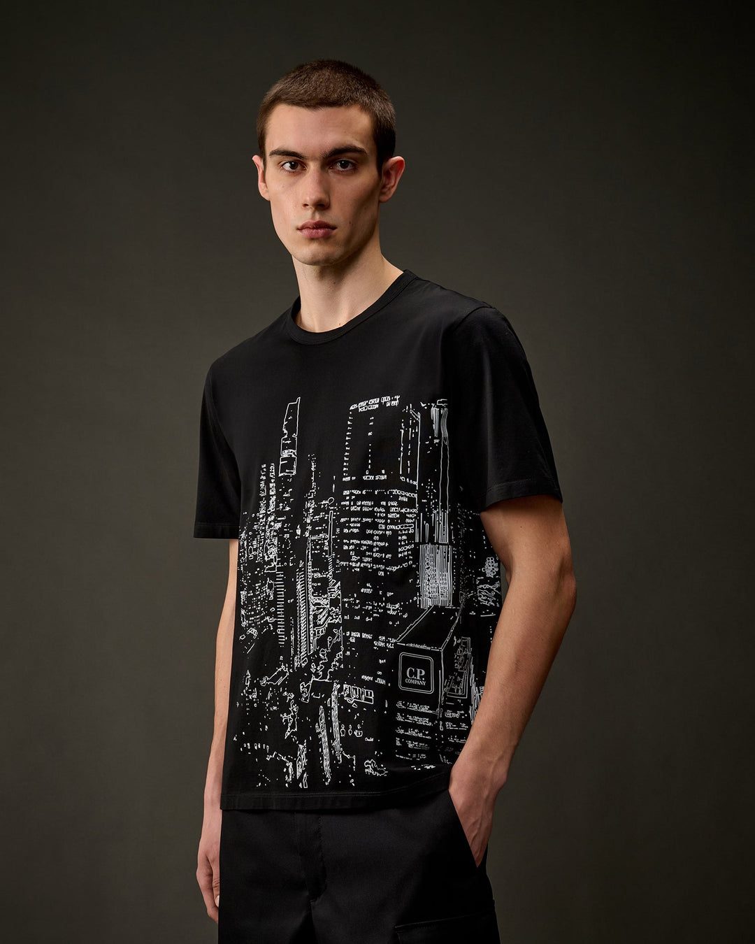 C.P. COMPANY - The Metropolis Series Mercerized Jersey Graphics T-Shirt noir - Lothaire
