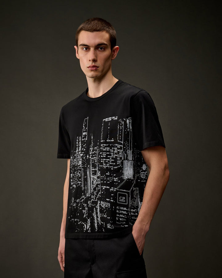 C.P. COMPANY - The Metropolis Series Mercerized Jersey Graphics T-Shirt noir - Lothaire