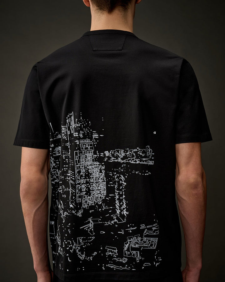 C.P. COMPANY - The Metropolis Series Mercerized Jersey Graphics T-Shirt noir - Lothaire