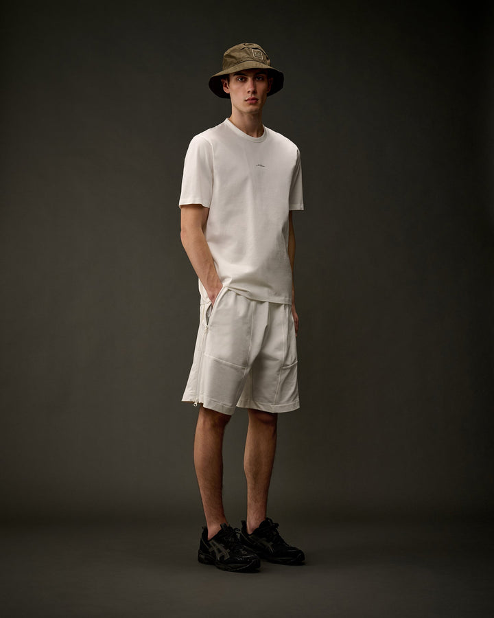 C.P. Company - The Metropolis Series Mercerized Jersey Printed Logo T-Shirt blanc - Lothaire