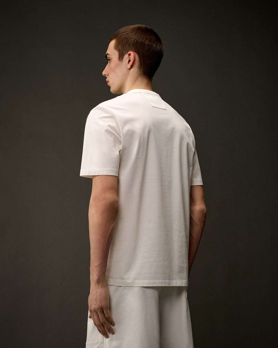 C.P. Company - The Metropolis Series Mercerized Jersey Printed Logo T-Shirt blanc - Lothaire
