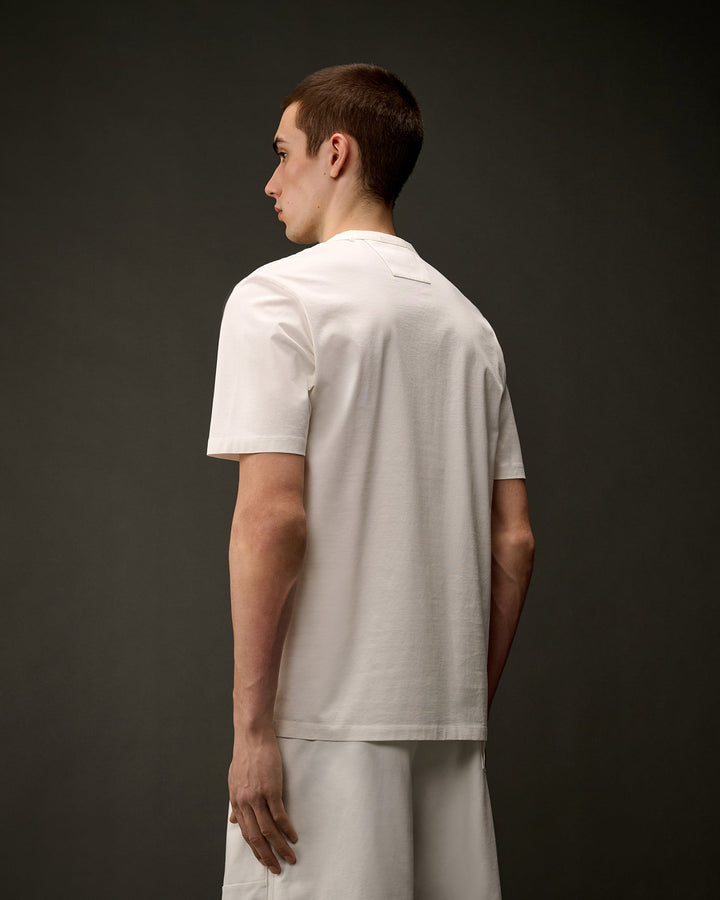 C.P. Company - The Metropolis Series Mercerized Jersey Printed Logo T-Shirt blanc - Lothaire
