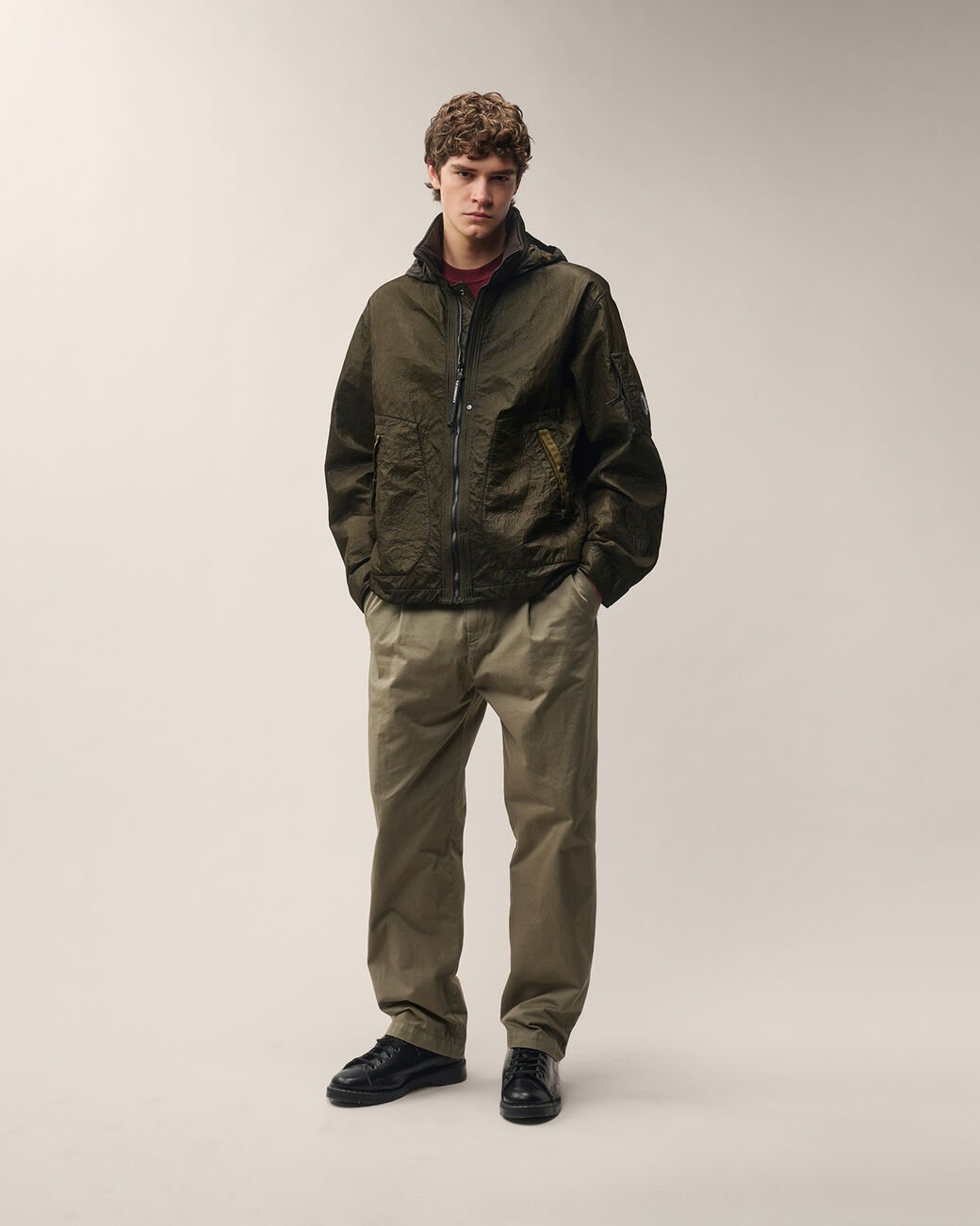 C.P. COMPANY - Veste réversible Bi-Face Vert kaki - Lothaire