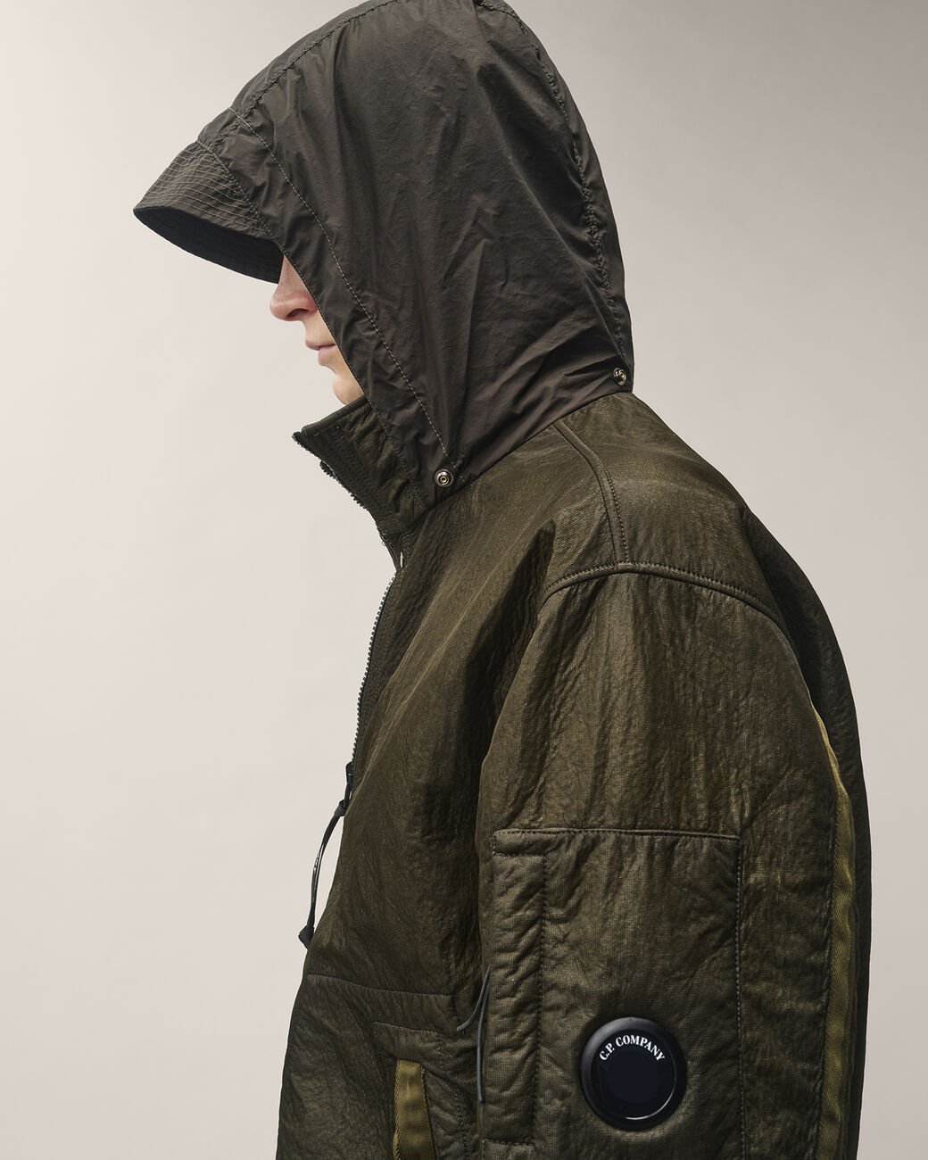 C.P. COMPANY - Veste réversible Bi-Face Vert kaki - Lothaire