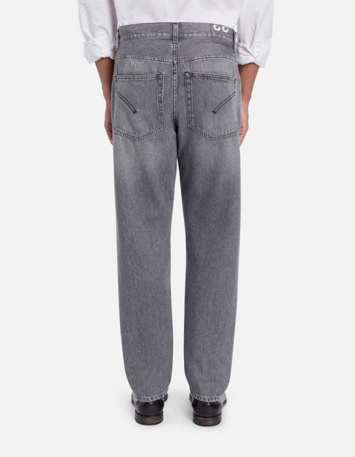 DONDUP - Jean Paco coupe ample en denim rigide Gris délavé - Lothaire