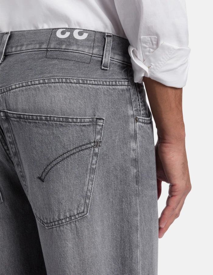 DONDUP - Jean Paco coupe ample en denim rigide Gris délavé - Lothaire