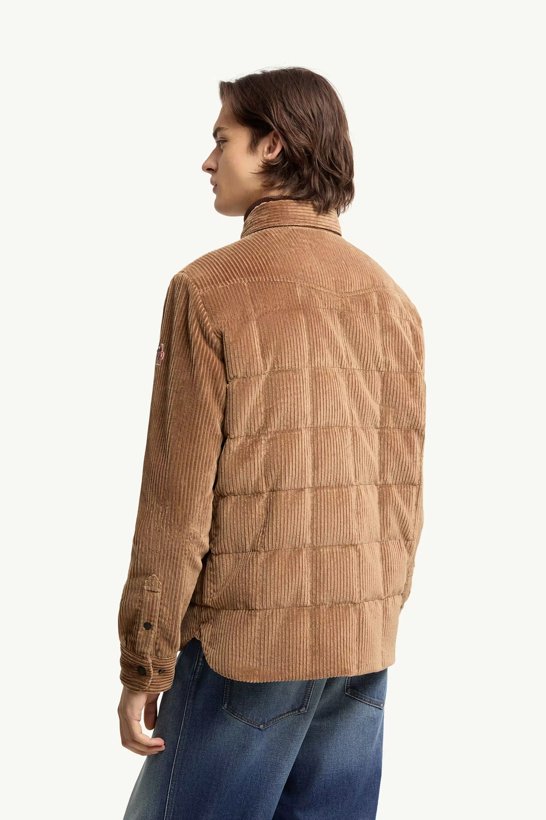 MONCLER - Doudoune-chemise Gelt côtelée Marron
