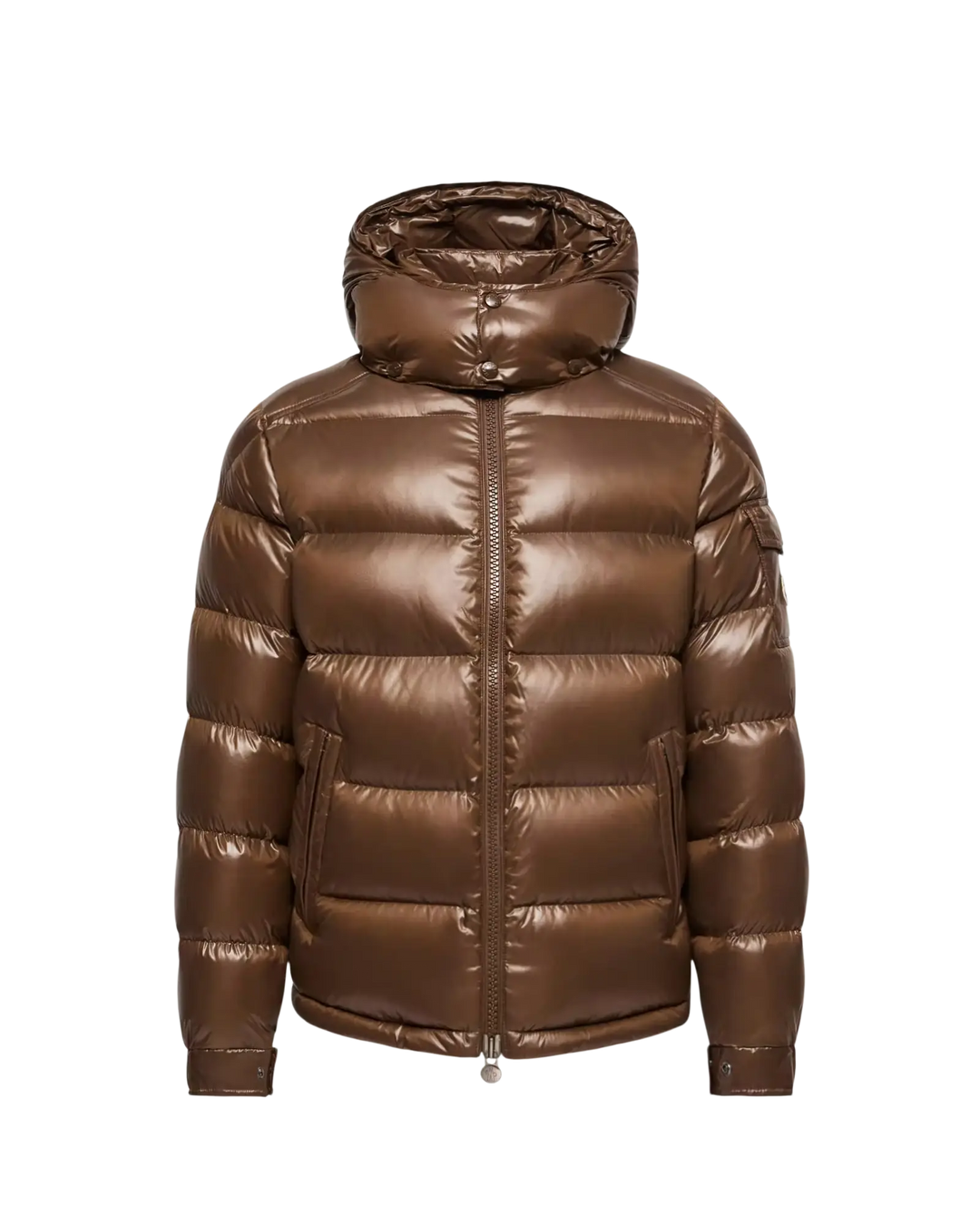 MONCLER - Doudoune courte à capuche Moncler Maya Marron