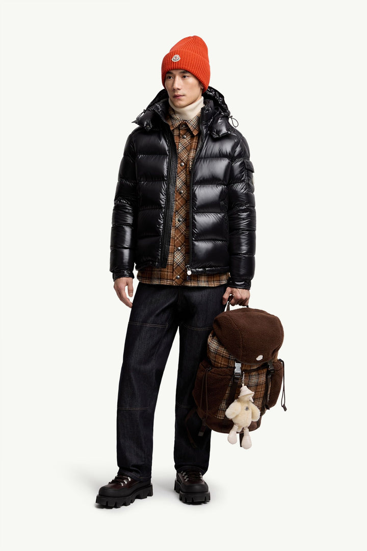 MONCLER - Doudoune courte à capuche Maya Noir