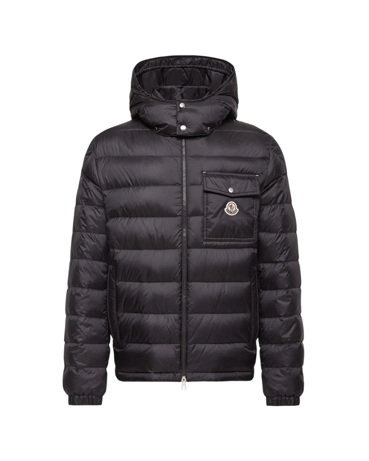 MONCLER – Doudoune courte à capuche Verith Bleu foncé
