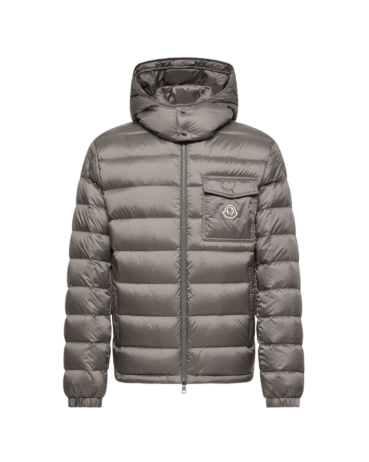 MONCLER – Doudoune courte à capuche Verith Gris