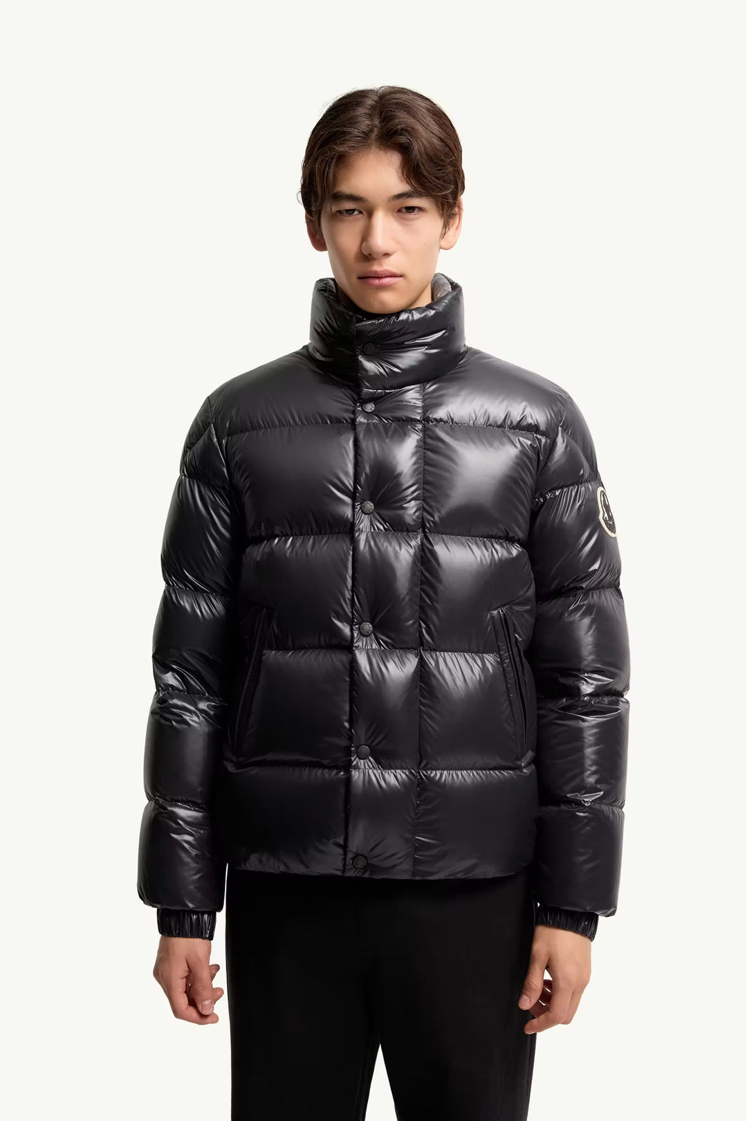 MONCLER - Doudoune courte Brendola laquée Noir