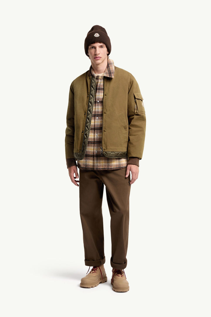 MONCLER - Doudoune courte Venclis en toile Beige