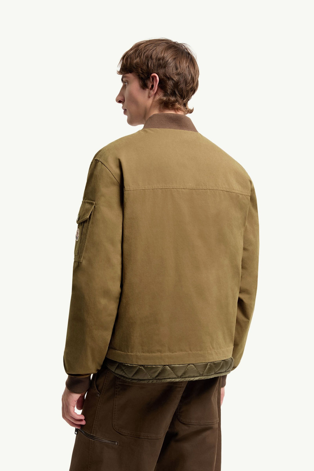 MONCLER - Doudoune courte Venclis en toile Beige