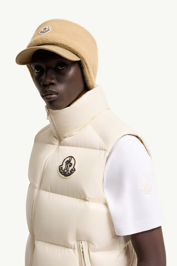 MONCLER - Doudoune sans manches Belice Blanc ivoire