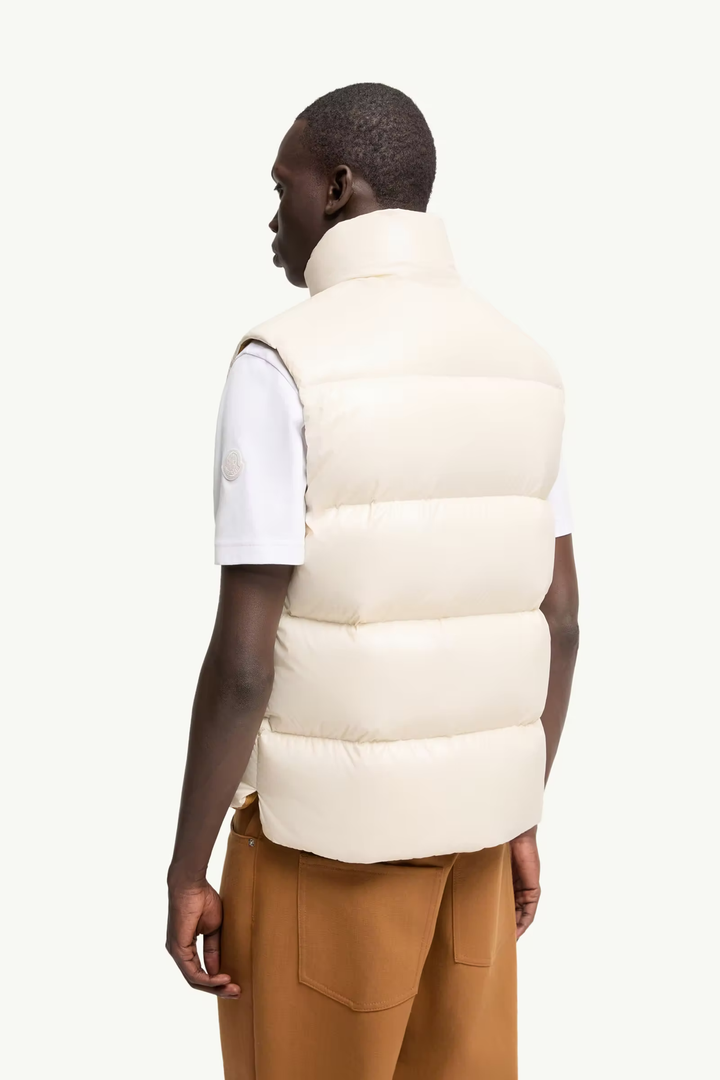 MONCLER - Doudoune sans manches Belice Blanc ivoire