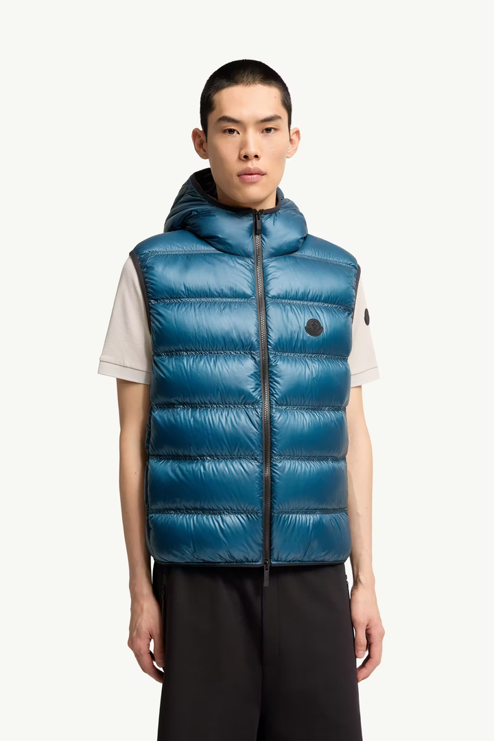 MONCLER - Doudoune sans manches Panestrel Bleu sarcelle