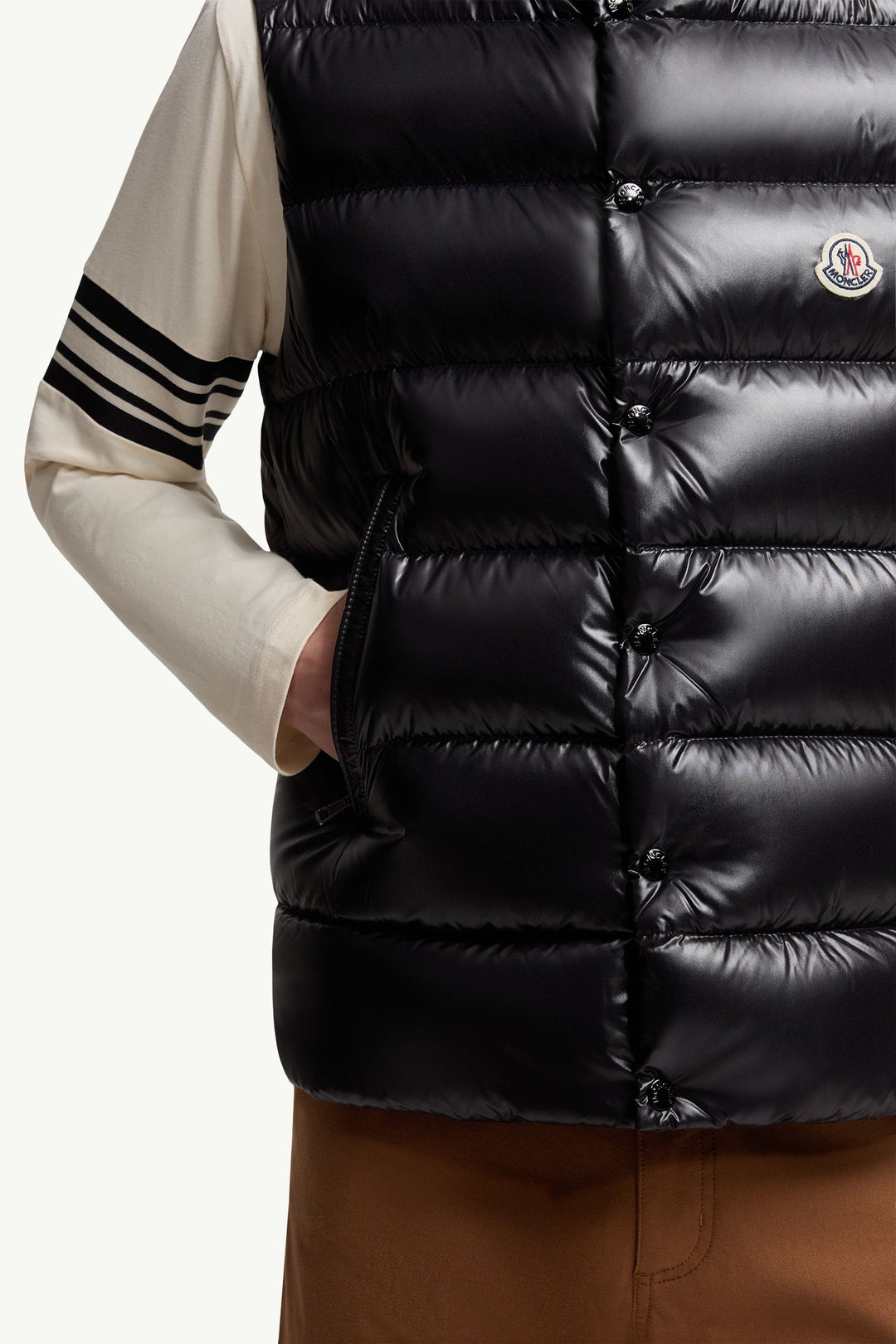 MONCLER - Doudoune sans manches Tibb Noir