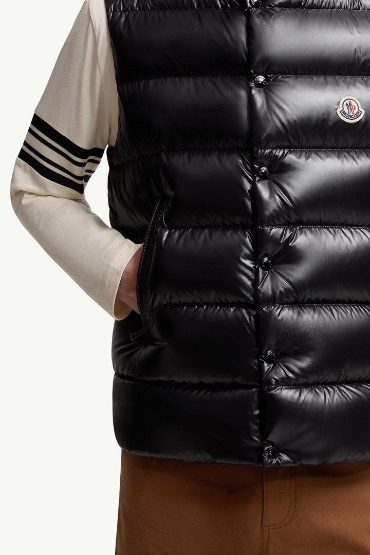MONCLER - Doudoune sans manches Tibb Noir