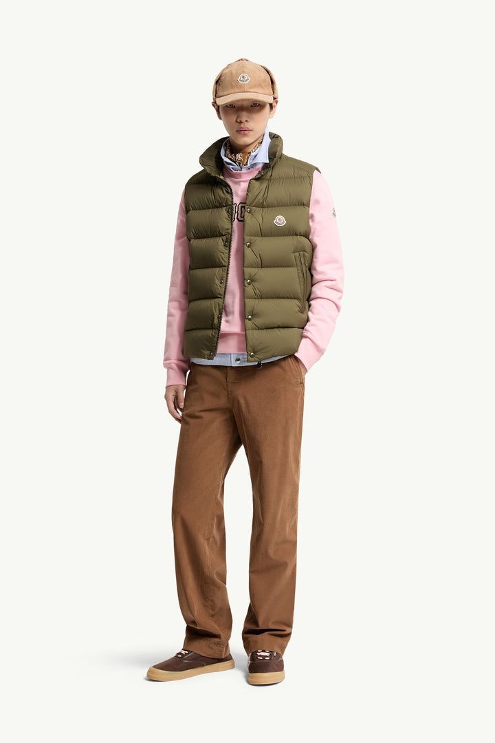 MONCLER – Doudoune sans manches Tibb Vert olive