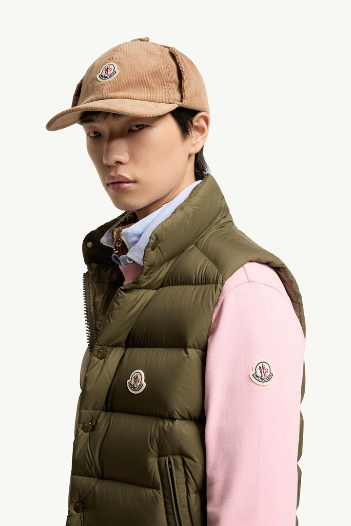 MONCLER – Doudoune sans manches Tibb Vert olive