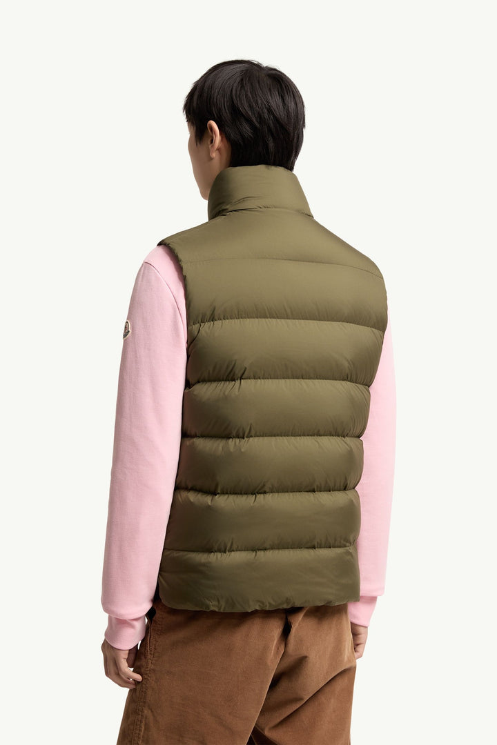 MONCLER – Doudoune sans manches Tibb Vert olive