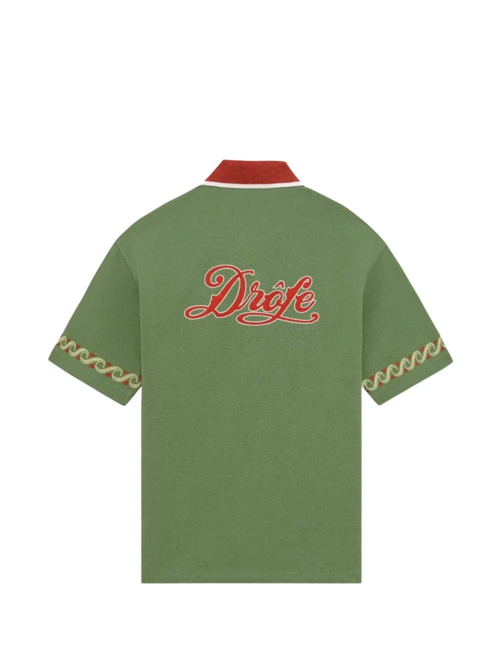 DRÔLE DE MONSIEUR - Chemise à logo brodé en coton Vert - Lothaire