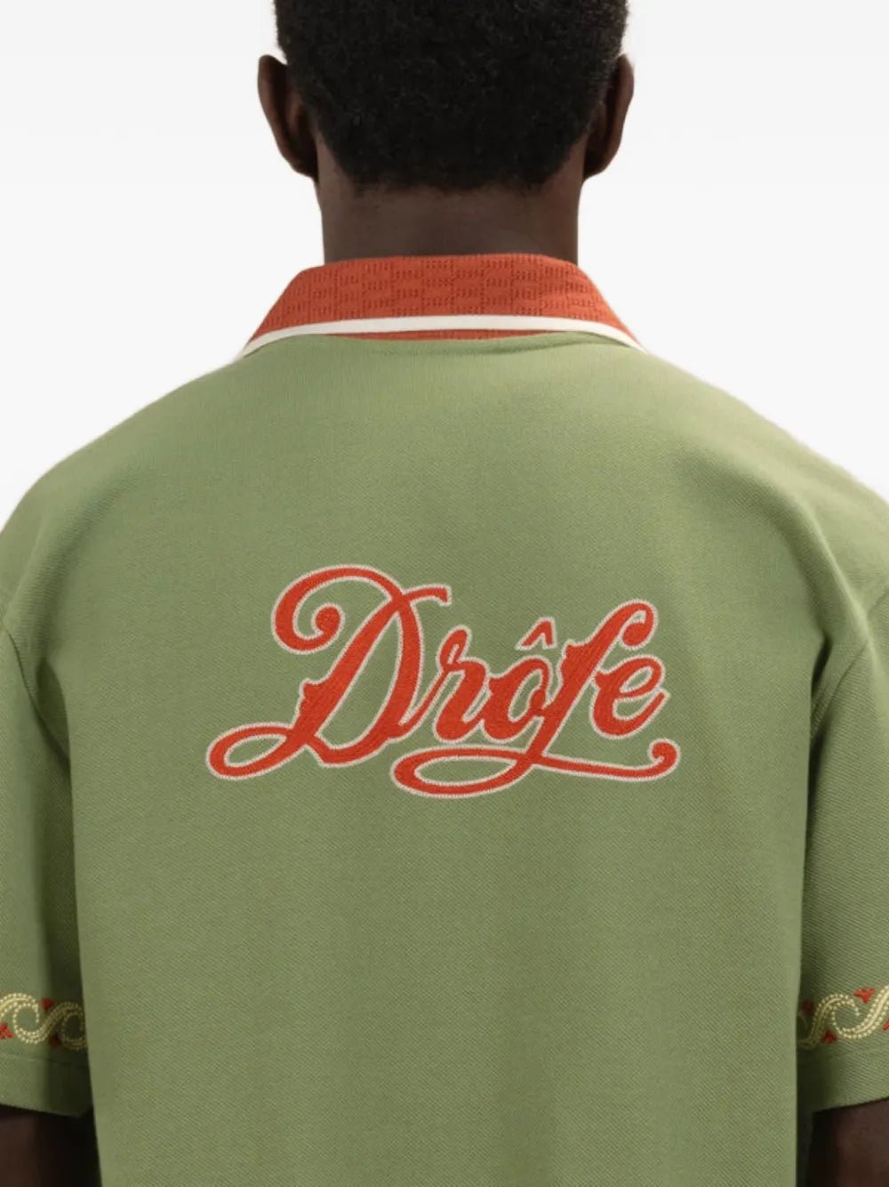 DRÔLE DE MONSIEUR - Chemise à logo brodé en coton Vert - Lothaire