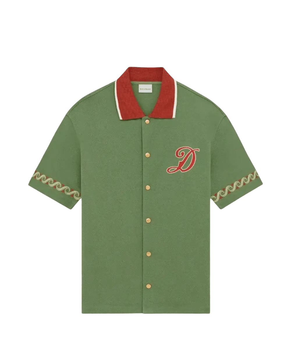 DRÔLE DE MONSIEUR - Chemise à logo brodé en coton Vert - Lothaire