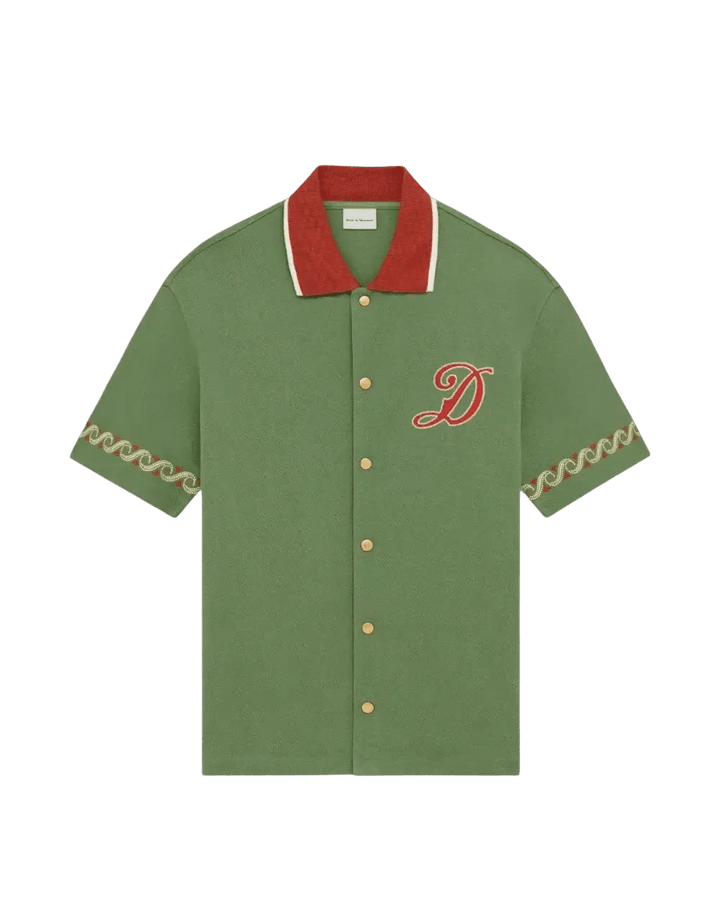 DRÔLE DE MONSIEUR - Chemise à logo brodé en coton Vert - Lothaire