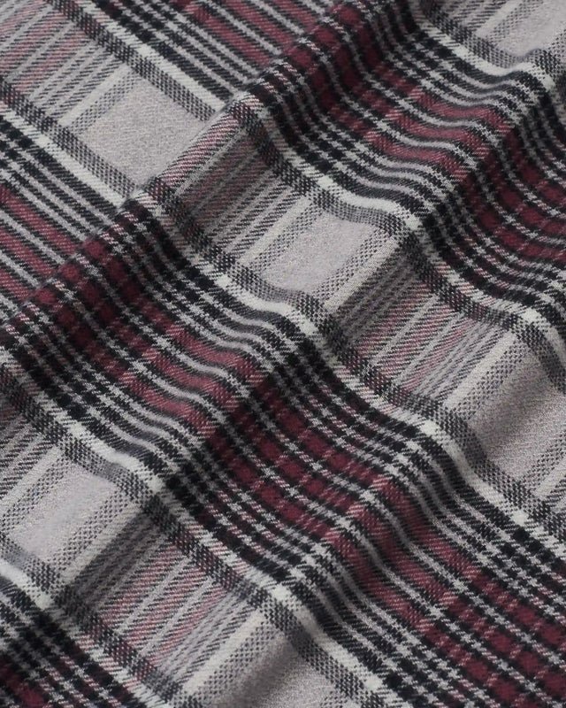 DRÔLE DE MONSIEUR - Chemise Flanelle Boxy à carreaux Gris - Lothaire