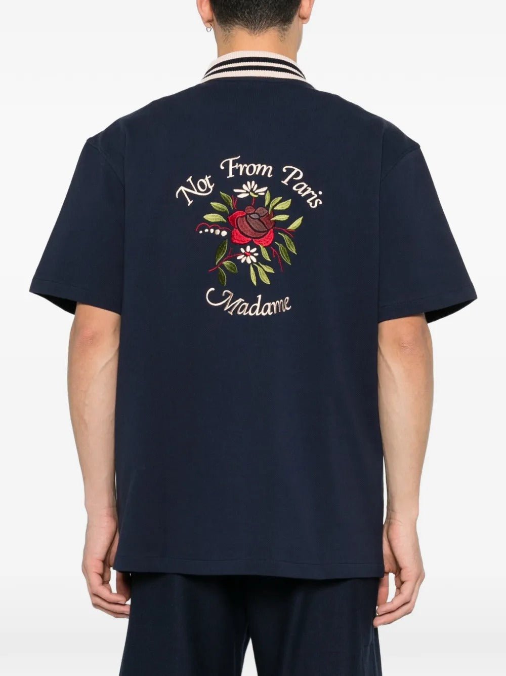DRÔLE DE MONSIEUR - Chemises à Broderie Bleu Foncé - Lothaire