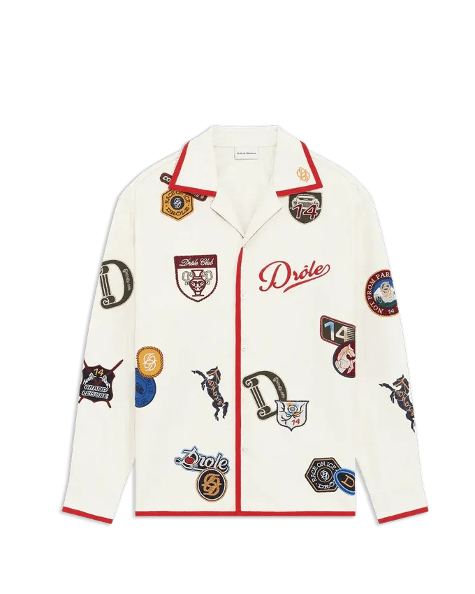 DRÔLE DE MONSIEUR - La Chemise Racing blanche - Lothaire