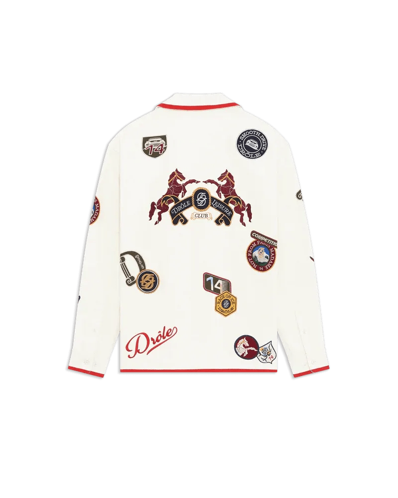 DRÔLE DE MONSIEUR - La Chemise Racing blanche - Lothaire