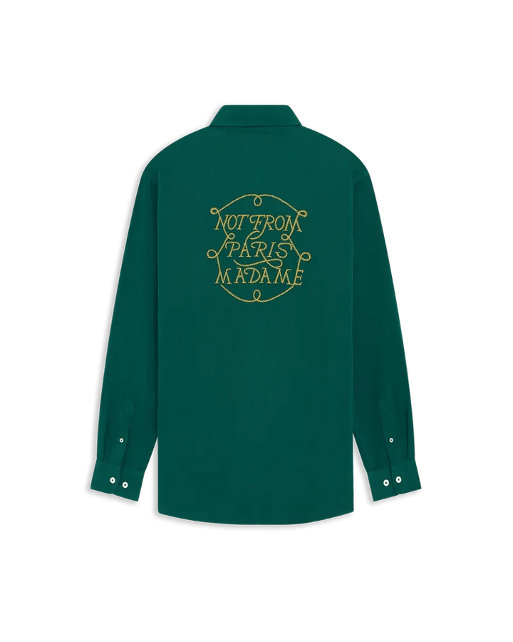 DRÔLE DE MONSIEUR : La Chemise Slogan Tresses vert - Lothaire