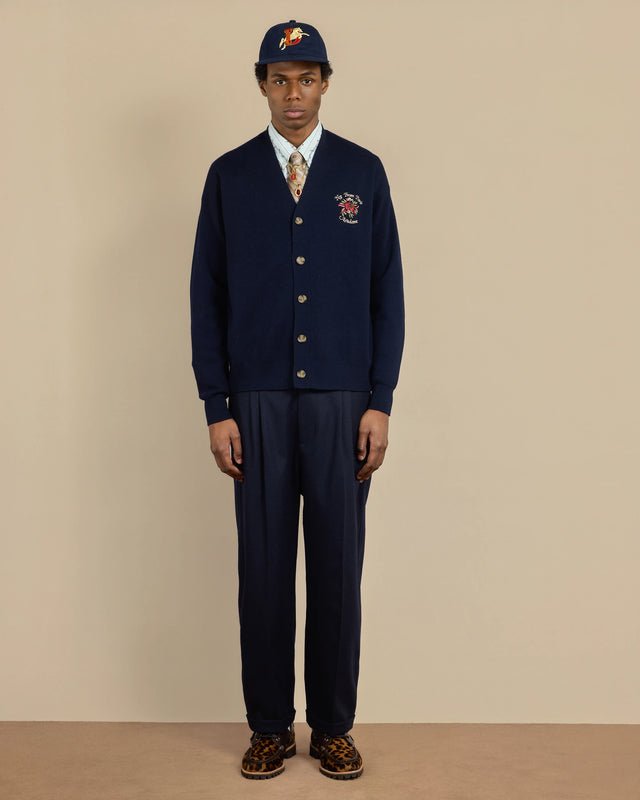 DRÔLE DE MONSIEUR - Le Cardigan Slogan Rose Marine - Lothaire