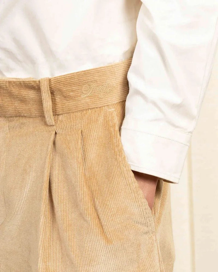 DRÔLE DE MONSIEUR - Le Pantalon Golfeur Corduroy beige - Lothaire