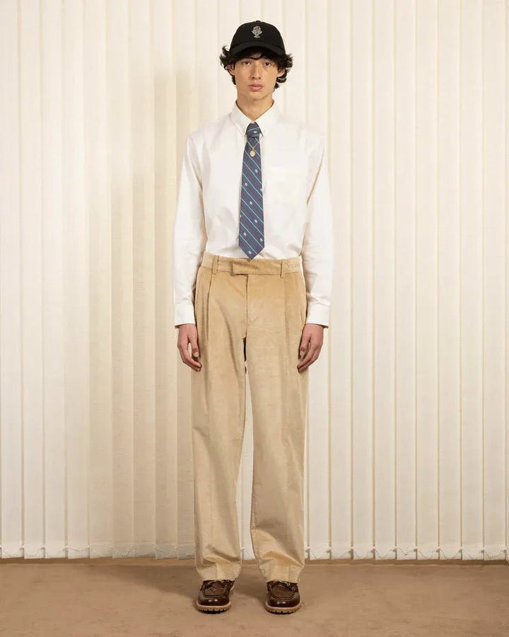 DRÔLE DE MONSIEUR - Le Pantalon Golfeur Corduroy beige - Lothaire