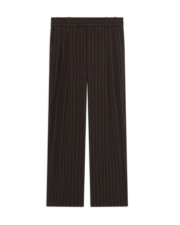 DRÔLE DE MONSIEUR - Le Pantalon Pinstripes marron - Lothaire
