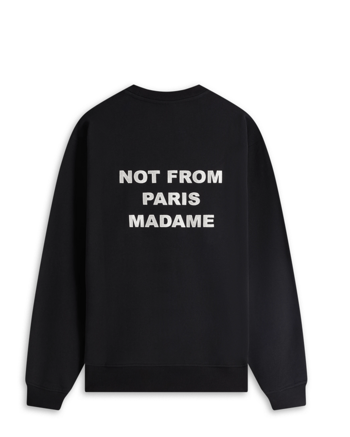 DRÔLE DE MONSIEUR - Le Sweatshirt Slogan Noir - Lothaire