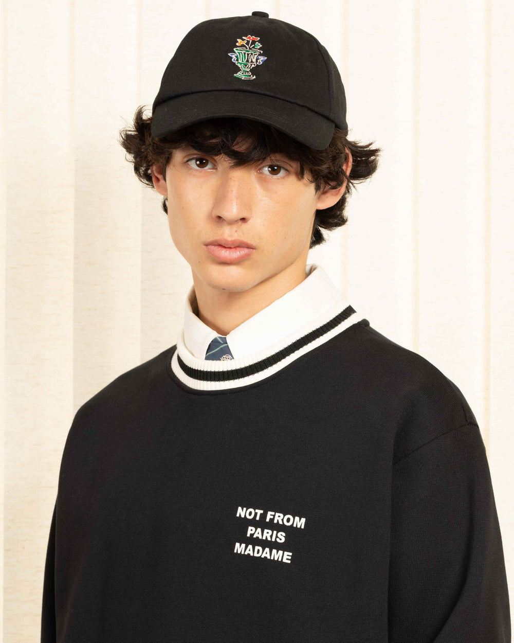 DRÔLE DE MONSIEUR - Le Sweatshirt Slogan Sport Noir - Lothaire