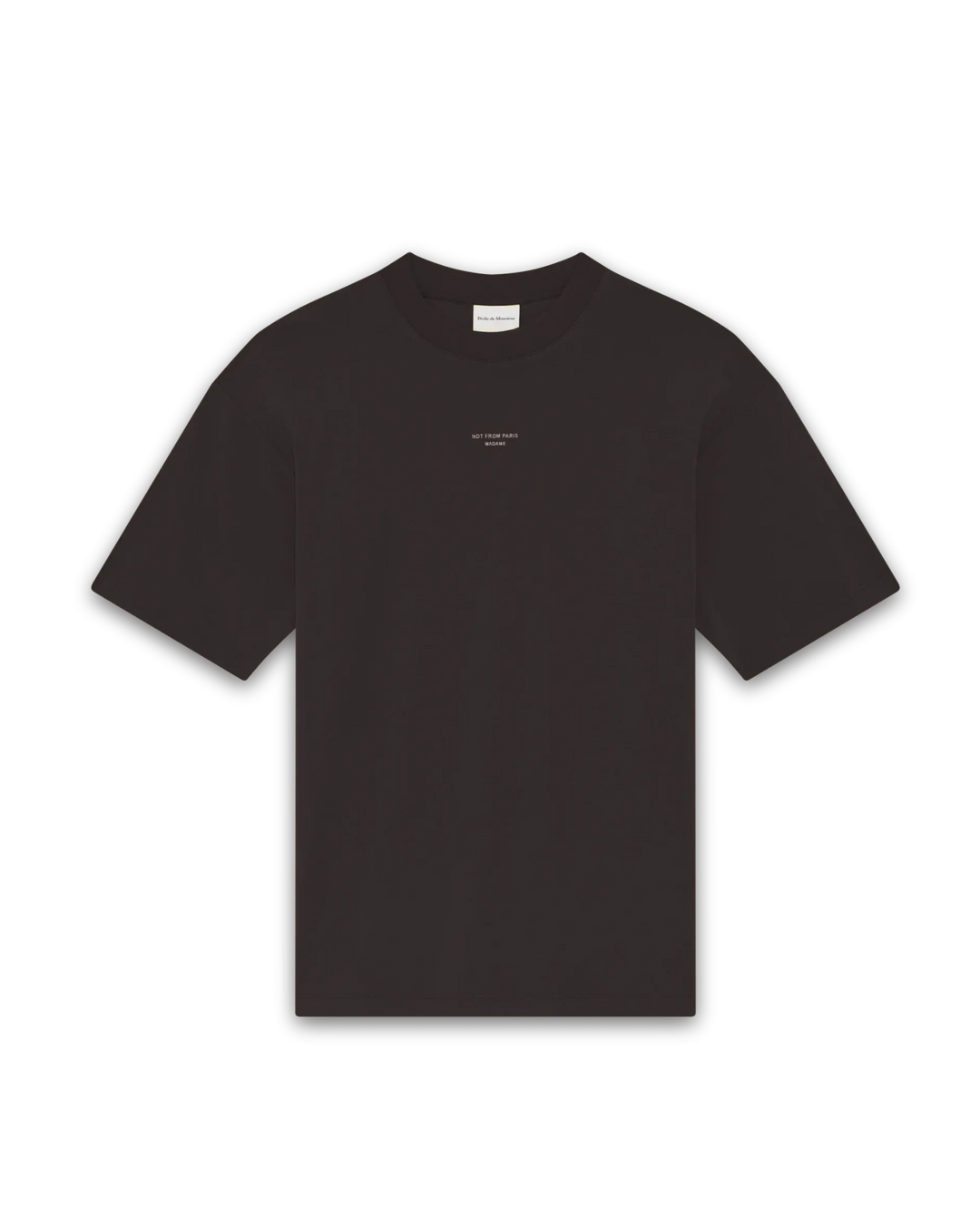 DRÔLE DE MONSIEUR - Le T-shirt Slogan Classique Marron foncé - Lothaire